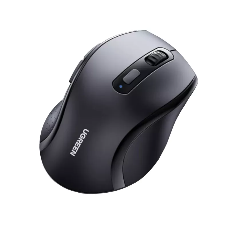 UGREEN M511 Ratón inalámbrico ergonómico de 2,4 GHz - Negro