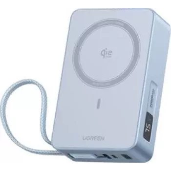 UGREEN Batería externa magnética 45W 10000mAh Qi2 compatible con MagSafe USB-C PD negra 65959