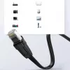 UGREEN NW102 Cable de red Ethernet plano Cat6 8m - negro