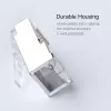 Conector de red Ethernet UGREEN NW111 RJ45 Cat6 pack de 100 - plata/transparente
