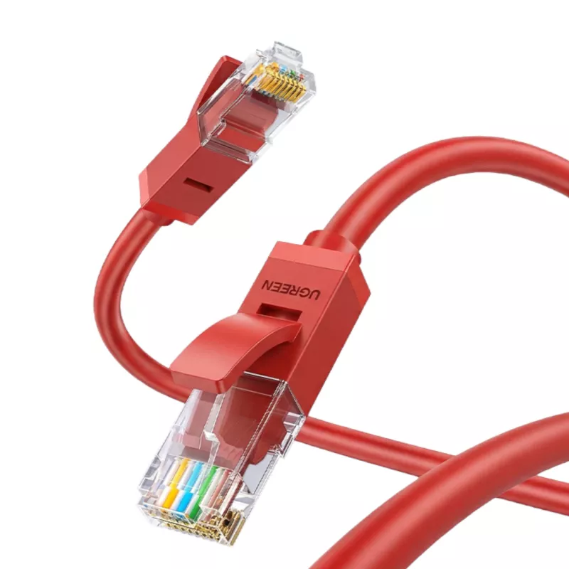 Cable de red LAN Ethernet UGREEN RJ45 CAT6 0,5m - rojo (1Gbps, 250MHz)