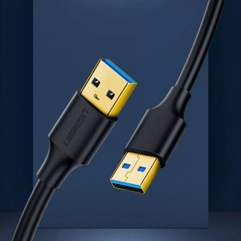 Cable UGREEN US128 USB 3.0 conector macho A a conector macho A 2m negro