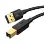 UGREEN US135 Cable USB 2.0 A-B para impresora, dorado, 1,5 m (Negro)