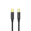 UGREEN US135 cable USB 2.0 A-B, dorado, 2 m, negro