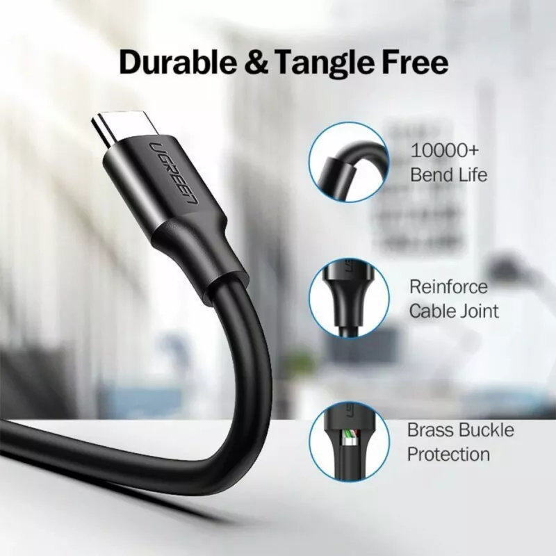 UGREEN US184 cable USB-A a USB-C 3.0 1,5 m negro