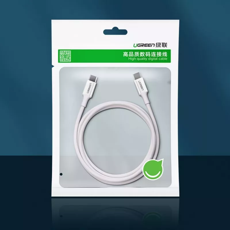 UGREEN US264 Cable USB-C a USB-C 1m blanco 100W PD QC AFC