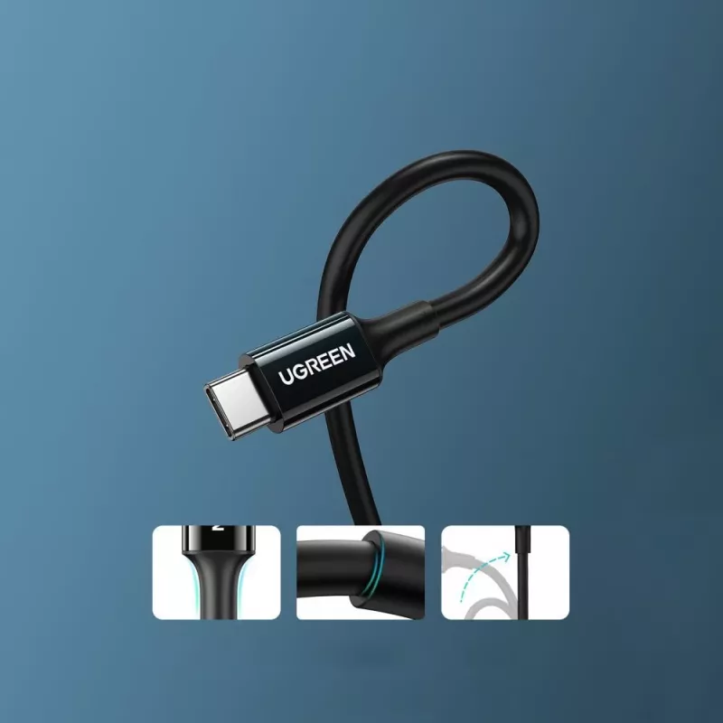 UGREEN US300 Cable USB-C a USB-C 480Mbps 5A 1m negro