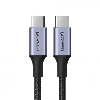 Cable UGREEN US316 USB-C a USB-C 100W 5A 480Mbps 1,5m gris