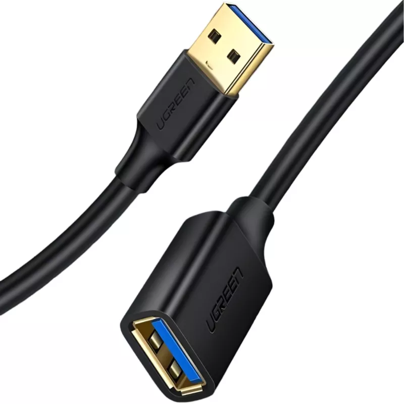 UGREEN Cable de extensión USB 3.0 3m Negro conector macho a conector hembra SuperSpeed 5Gbps