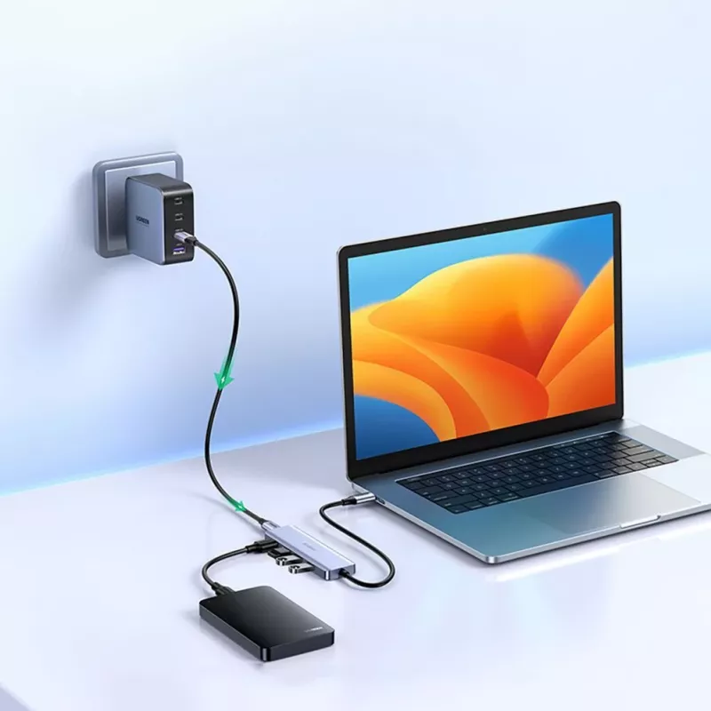 UGREEN hub USB 3.0 4 puertos con cable de 1m - negro (CM219)