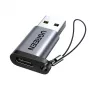 Adaptador UGREEN USB 3.0 conector macho a Type-C 3.1 conector hembra, transferencia de datos y carga, gris espacial