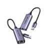 Adaptador UGREEN USB-A 3.2 Gen 1 a Ethernet 2.5G, 2,5 Gbps RJ45 LAN, aluminio, Space Gray, Plug & Play, Realtek RTL8156B, cable de 10 cm
