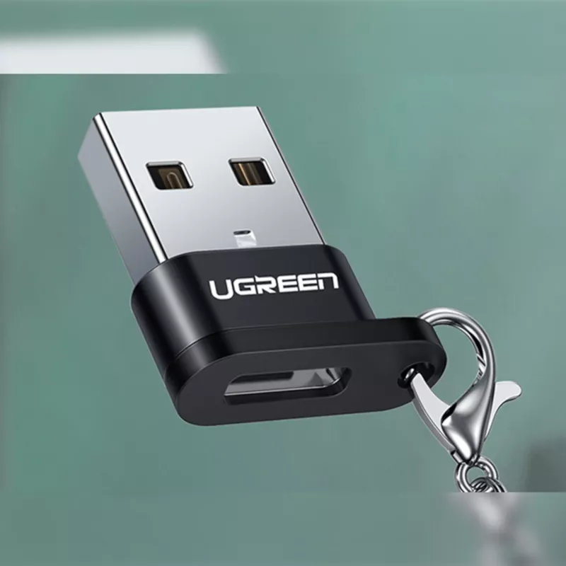 Adaptador USB-A macho a USB-C hembra UGREEN (negro)