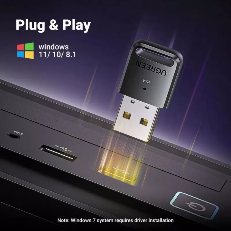 UGREEN Adaptador USB Bluetooth 5.4 - CM748 Negro