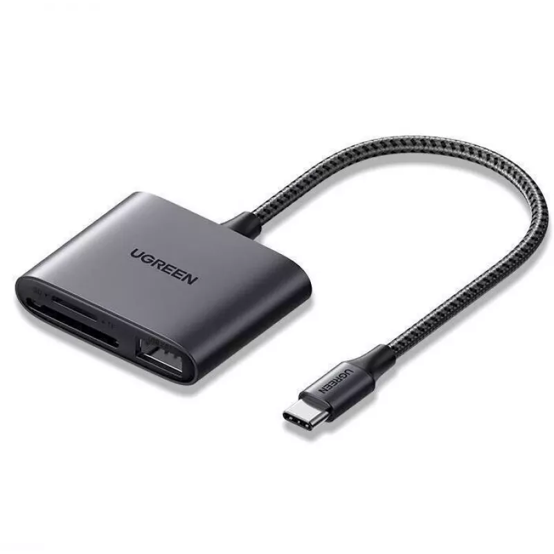UGREEN Lector de Tarjetas USB-C - Space Gray, SD y Micro SD, 5 Gbit/s