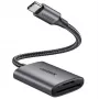 UGREEN Lector de Tarjetas USB-C - Space Gray, SD y Micro SD, 5 Gbit/s