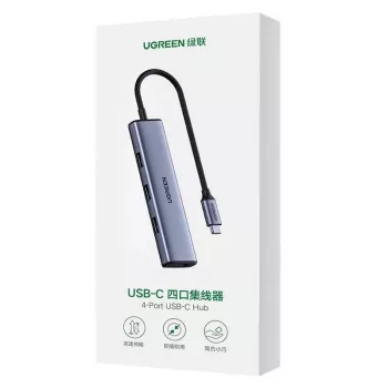 UGREEN Hub USB-C 4 puertos USB 3.2 Gen 1 Plata