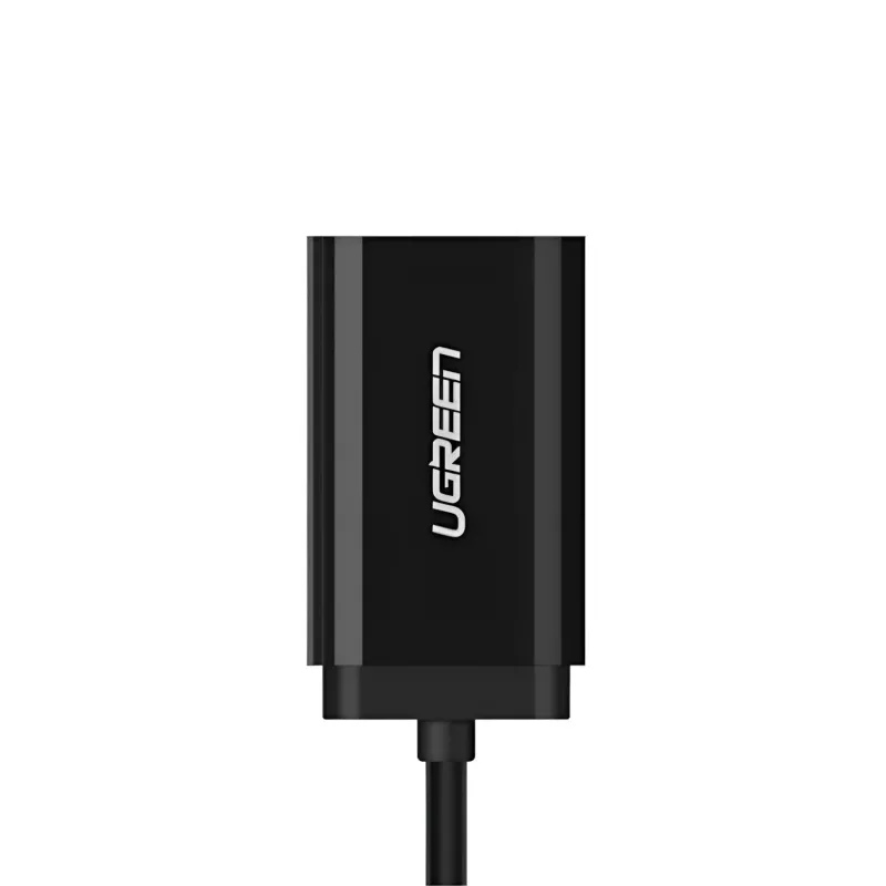 Adaptador de sonido estéreo externo UGREEN USB a 3,5 mm - negro