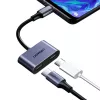 UGREEN Adaptador USB Type-C de audio dual y carga (15W PD, splitter 2 en 1)
