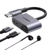 UGREEN Adaptador USB Type-C de audio dual y carga (15W PD, splitter 2 en 1)