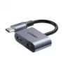 UGREEN Adaptador USB Type-C de audio dual y carga (15W PD, splitter 2 en 1)