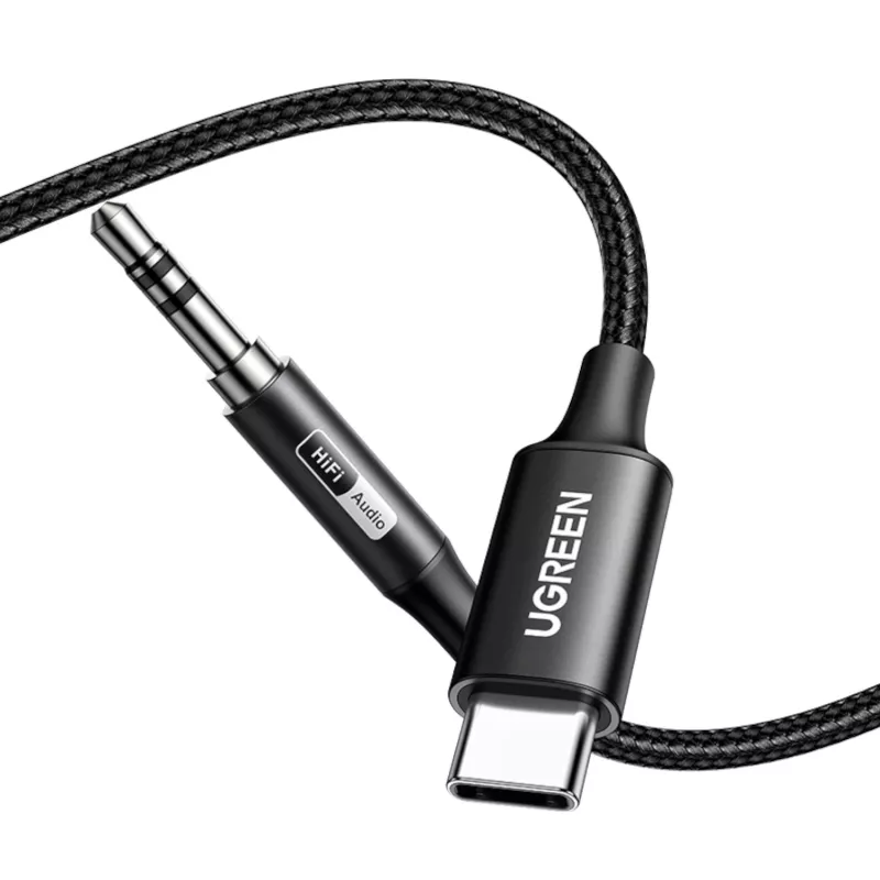 UGREEN Cable de audio USB Type-C a 3,5 mm AUX 2M - Negro