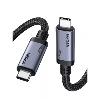 UGREEN Cable USB4 USB-C a USB-C 240W 40Gbps 16K@60Hz 80Gbps Compatible con Thunderbolt 4 1m Nylon Trenzado