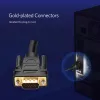 UGREEN VG101 Cable VGA conector macho a conector macho 1,5 m – Full HD 1080p, conectores dorados, doble apantallamiento, doble núcleo de ferrita
