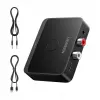 UGREEN 55545 Receptor de audio Bluetooth 6.0 LDAC Hi-Res con salida AUX de 3,5 mm y 2x RCA, negro