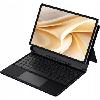 Ulefone Tab A11 Pro Funda con teclado con touchpad, QWERTY, Pogo-Pin, negra