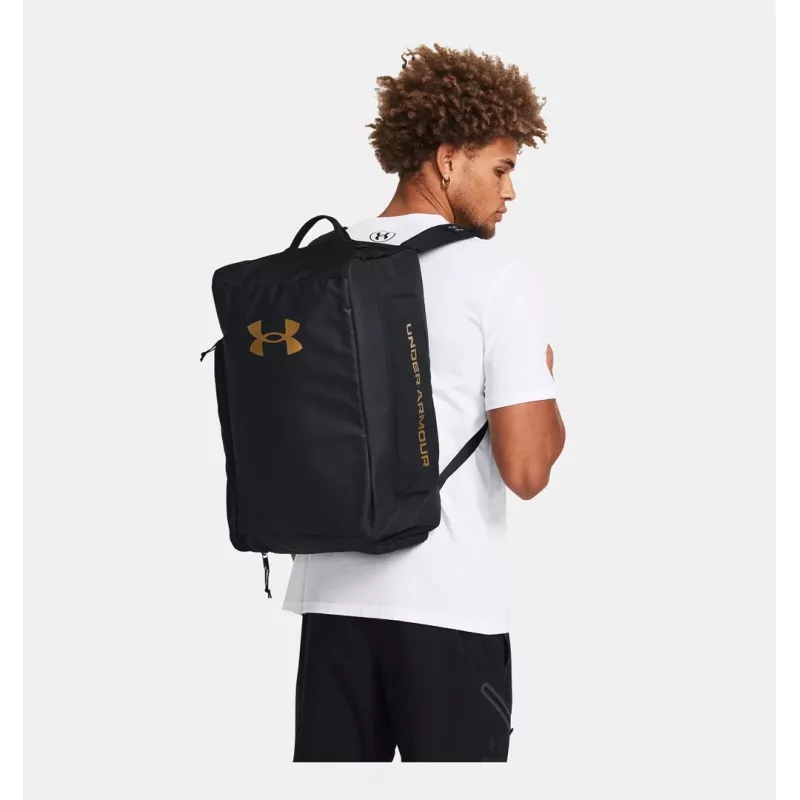 Under Armour Contain Duo Small BP Bolsa Deportiva - Negro/Oro Metálico