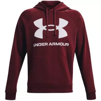 Under Armour sudadera con capucha Rival Fleece Big Logo HD para hombre Barn Red