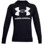 Under Armour Sudadera con capucha Rival Fleece Big Logo para hombre Negro 1357093 001