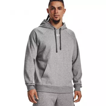 Sudadera con capucha Rival Fleece Under Armour Mod Gray/Black para hombre Medium