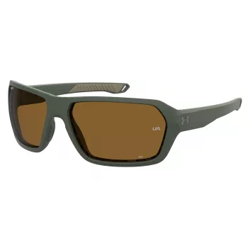 Under Armour UA-RECON-DLD Gafas de sol deportivas polarizadas para hombre - Negro mate/gris - 64/15/125 mm