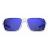 Gafas de sol de hombre Under Armour UARECON6HTG47 - rectangulares, envolventes, lentes verdes, montura habana
