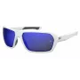 Gafas de sol de hombre Under Armour UARECON6HTG47 - rectangulares, envolventes, lentes verdes, montura habana