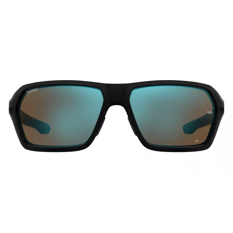 Under Armour UARECON807G4W gafas de sol deportivas hombre - montura negra mate, lentes grises polarizadas, 64/17/125 mm