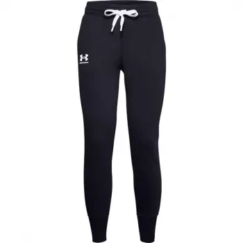 Under Armour mujer Rival Fleece sudadera con cuello redondo negra 1356416 001