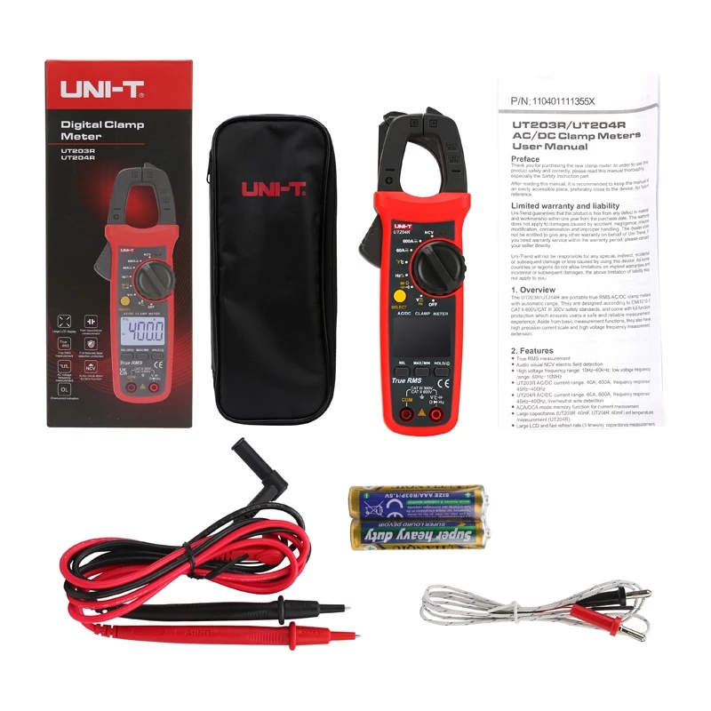 Uni-T UT204R pinza amperimétrica digital