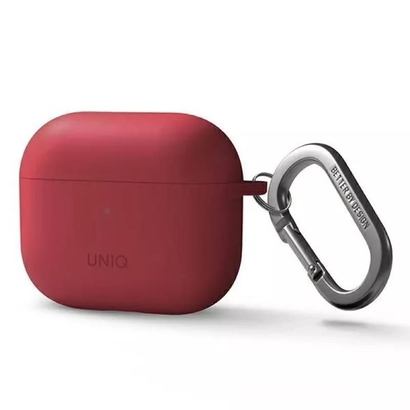 UNIQ funda Uniq Nexo para AirPods 3 + ganchos de silicona para orejas - Roja