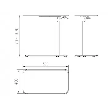 UNIQUE LAPTOP DESK escritorio de altura ajustable/mesa negra