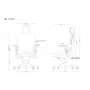 Silla de oficina ergonómica UNIQUE Wau 2 BL416, tejido blanco nieve con respaldo de malla gris, reposabrazos y reposacabezas ajustables