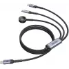 UNITEK Cable de carga 3 en 1 USB-C + Lightning + Apple Watch, 100W PD, 480 Mbps, 1,2 m, Negro