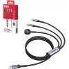UNITEK Cable de carga 3 en 1 USB-C + Lightning + Apple Watch, 100W PD, 480 Mbps, 1,2 m, Negro