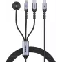UNITEK Cable de carga 3 en 1 USB-C + Lightning + Apple Watch, 100W PD, 480 Mbps, 1,2 m, Negro