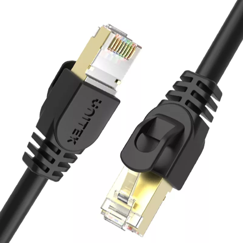 UNITEK Cat.7 SSTP cable de red Ethernet RJ45, 0,5 m, gris, 10 Gbit/s, 600 MHz, dorado