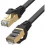 UNITEK Cat.7 SSTP Cable de red plano Ethernet 1m Negro RJ45 10Gbps 600MHz
