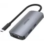 Unitek D1051A hub USB-C con 1x USB 3.0, VGA, 2x HDMI, Power Delivery y MST