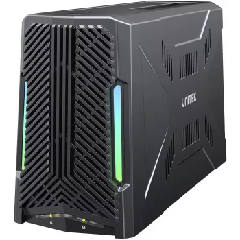 UNITEK Docking station con 1x M.2 NVMe y 1x unidad SATA, USB-C 10 Gbit/s, clonación offline, S1234B01-EU